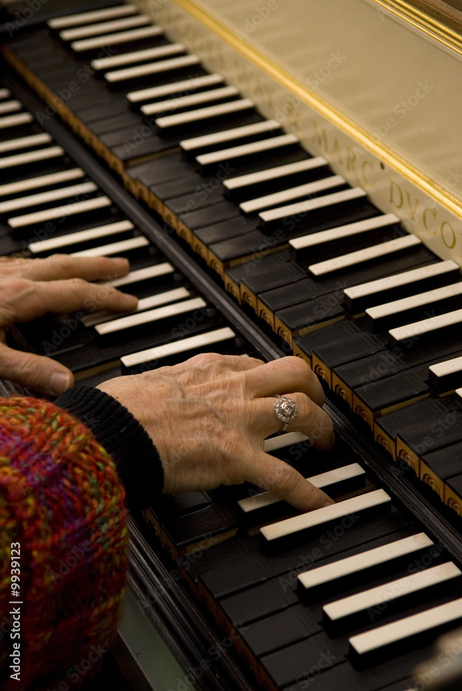 Fototapeta premium Clavecin+mains