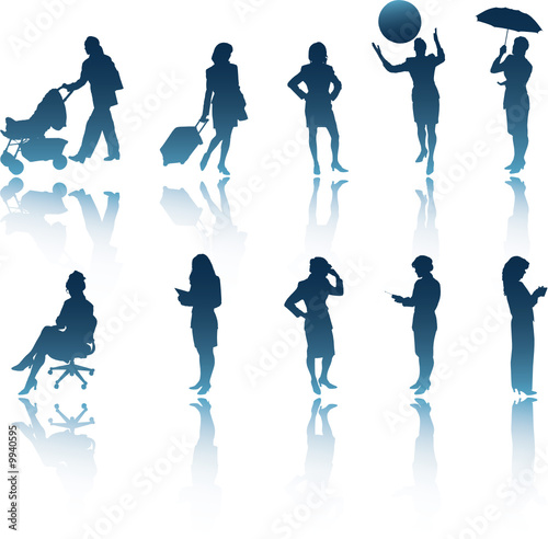 Modern Woman Silhouettes