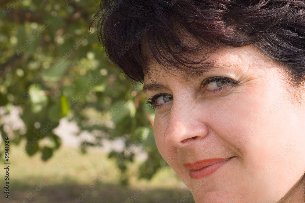 portrait of attractive middle-aged woman portrait of attractive middle-aged woman