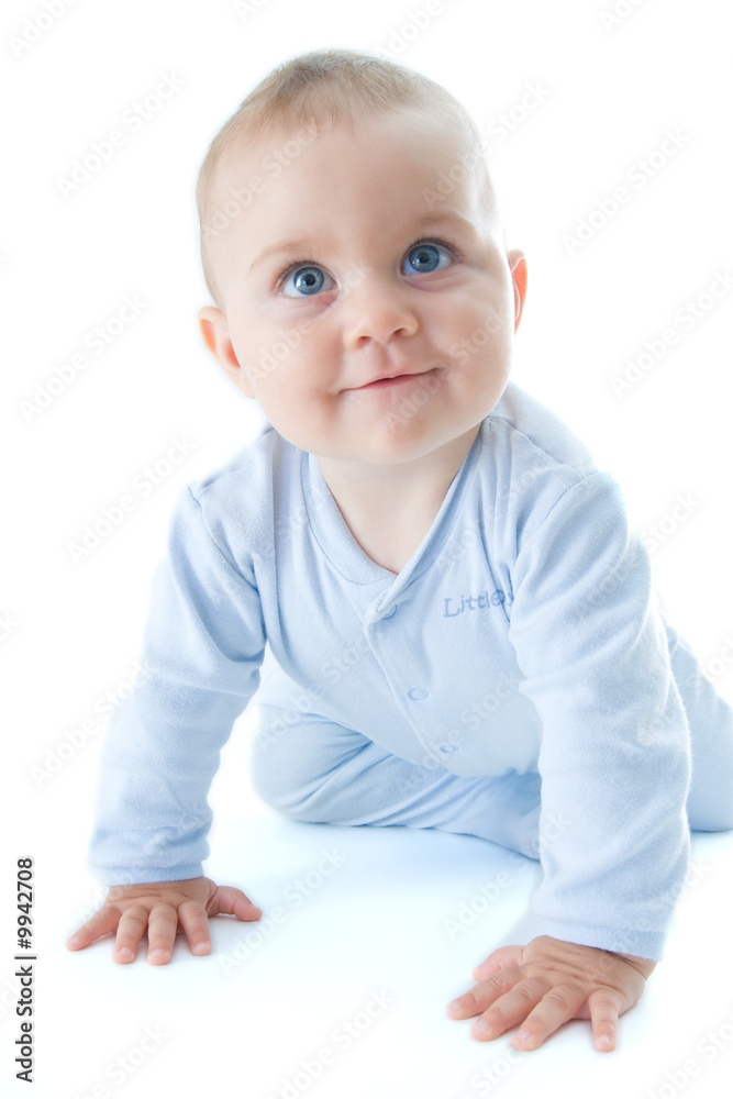 crawling baby boy on bright background crawling baby boy on bright background