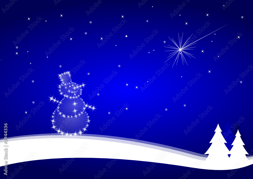 Naklejka premium merry christmas stars background