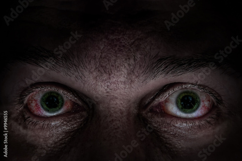 Scary green eyes