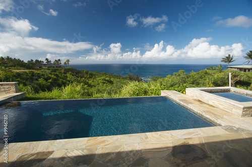 Pool and Hot Tub Overlooking the Ocean © Andy Dean