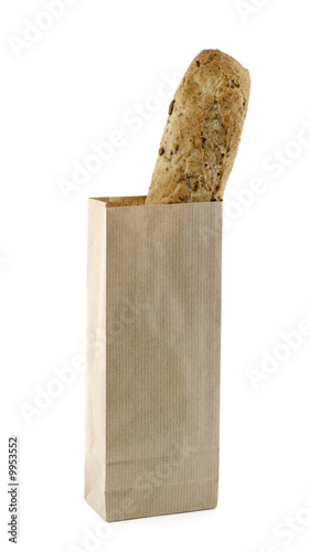 Bolsa de papel reciclado con pan de semillas