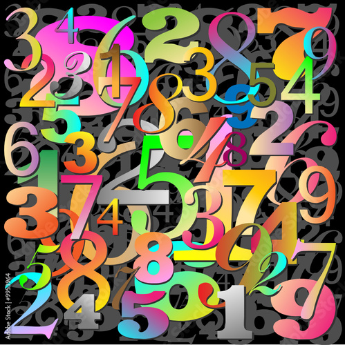 Abstract Background Pattern with Numbers