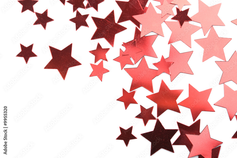 holiday red stars isolated