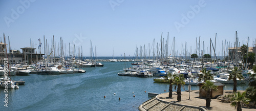 Panorama yacht port of Frejus (south france)