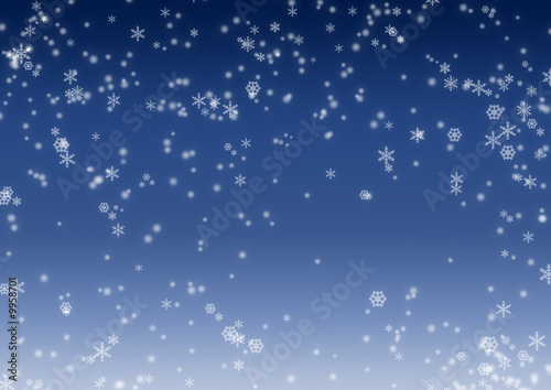 Dark blue snowfall