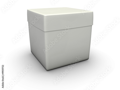 An isolated paper crate on white background