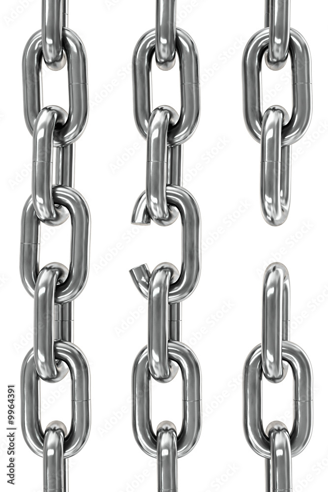 Chains isolated over a white background. Chains isolated over a white background.