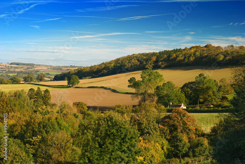 View over the Shropshire hills during Autumn photo
