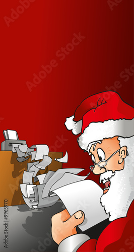 Weihnachtsmann wird mit Wünschen überhäuft