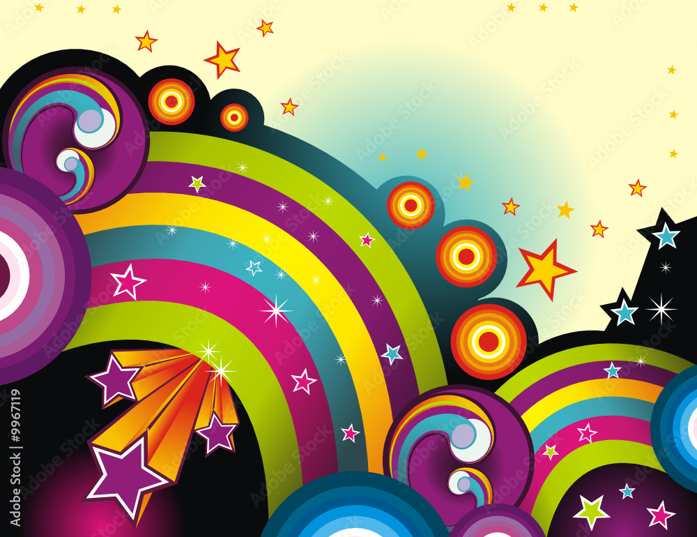 Fototapeta premium Fantasy shapes vector composition