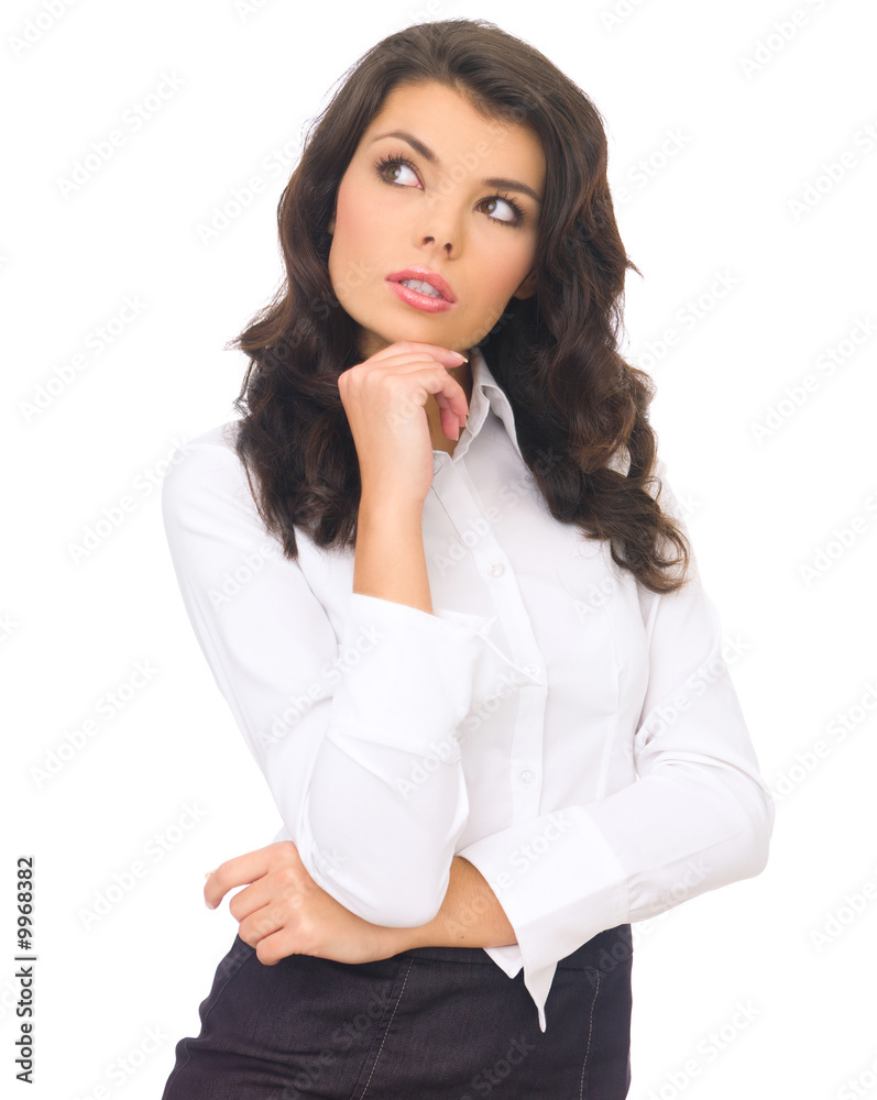 Portrait of beautiful business woman isolated on white Portrait of beautiful business woman isolated on white