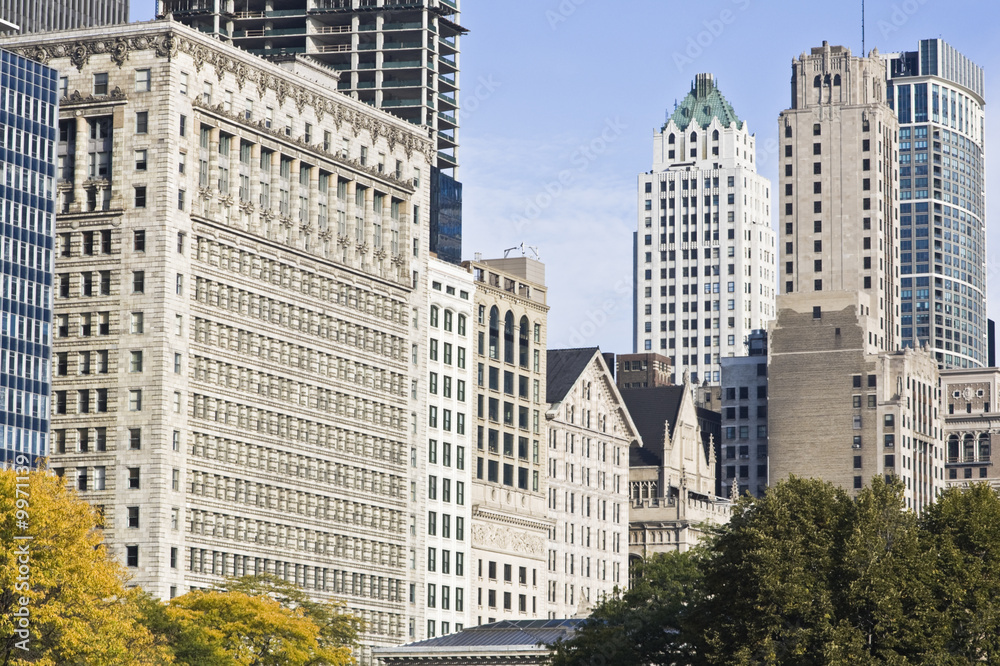 Architecture along Michigan Avenue in Chicago Architecture along Michigan Avenue in Chicago