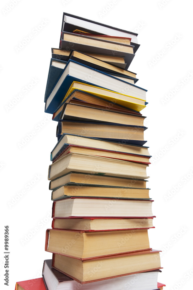 Stack of books isolated on the white background Stack of books isolated on the white background