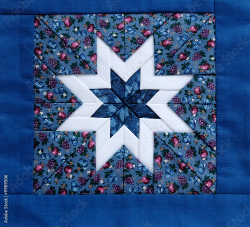 quilt star blue