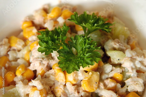 Salad of tuna with rice