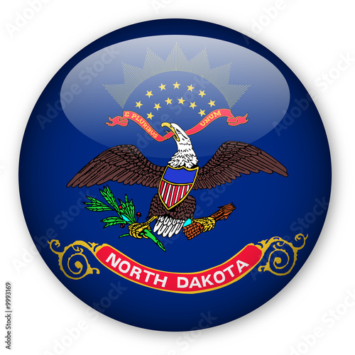 North Dakota state flag button photo