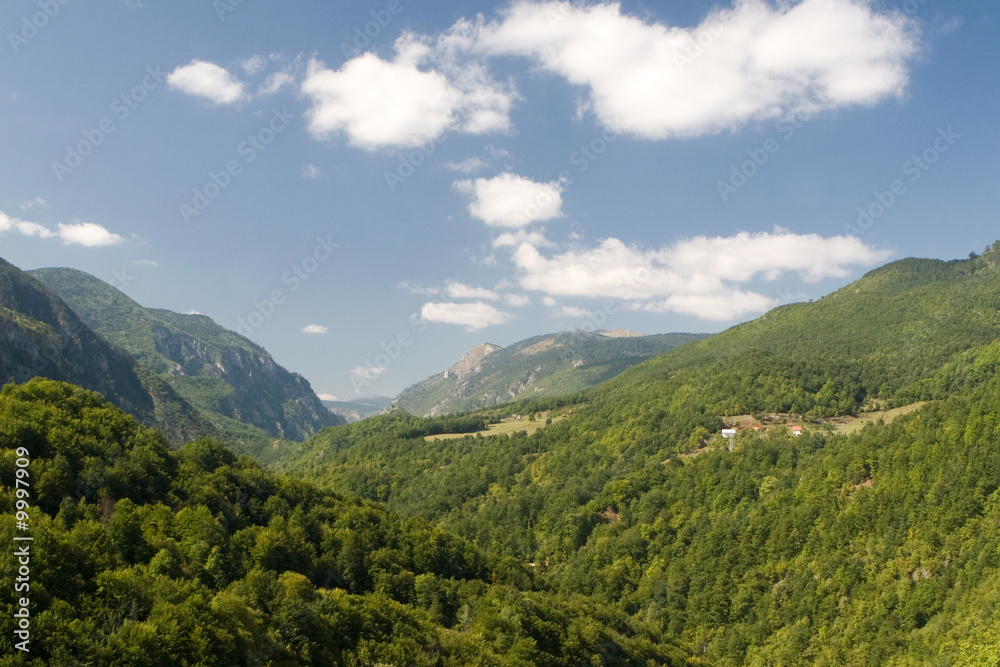 Landscape of Tara canyon, Montenegro