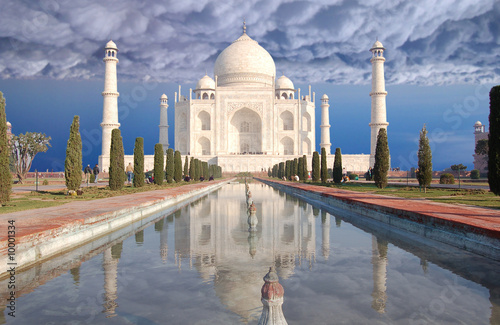Taj Mahal in clouds, India, Agra