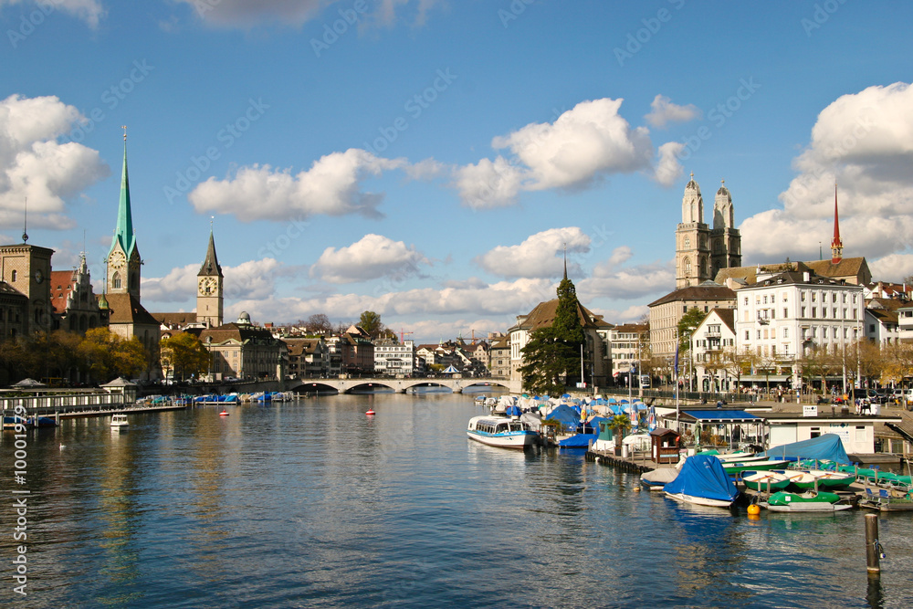 Fotografie Limmat in Zürich, Schweiz
