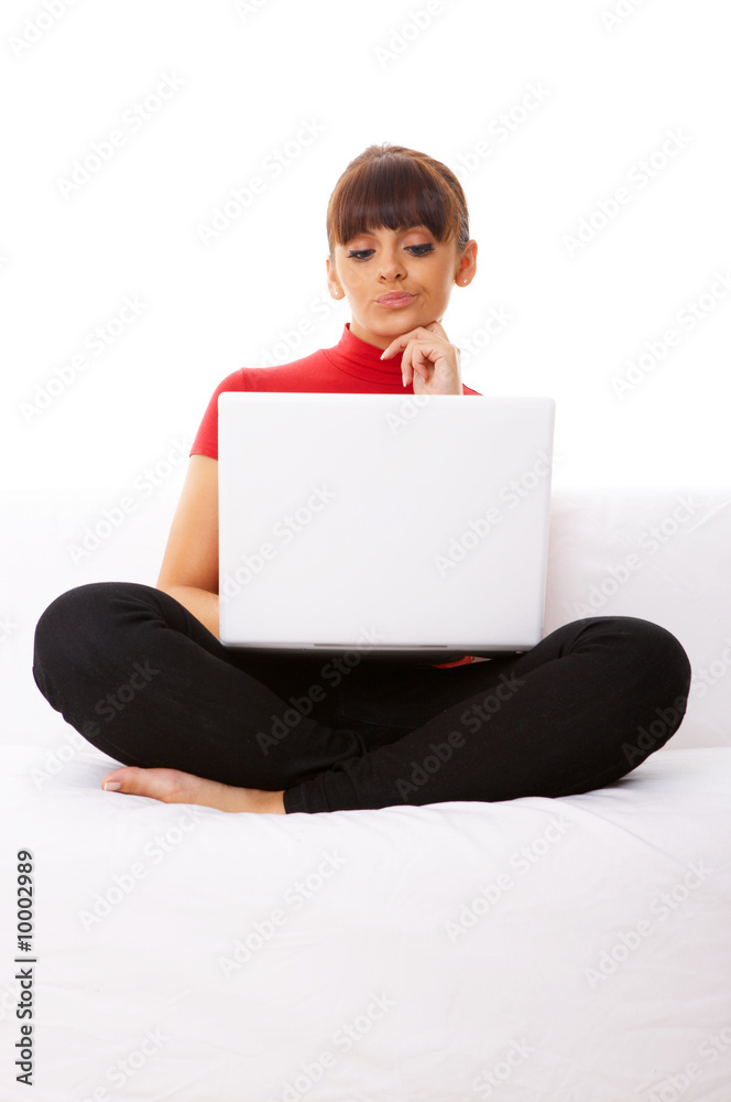 Portrait of beautiful business woman with laptop Portrait of beautiful business woman with laptop