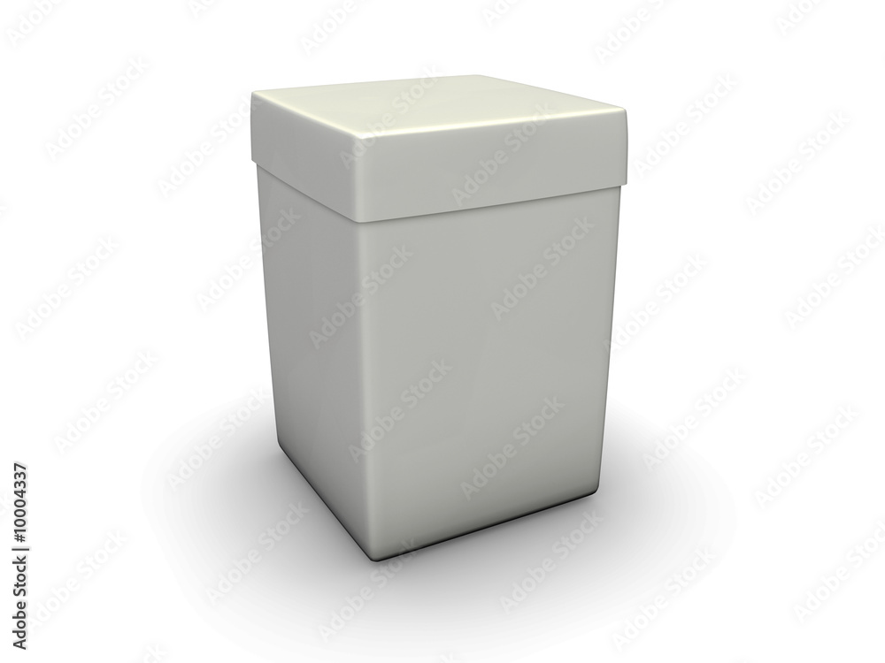 An isolated tall paper crate on white background An isolated tall paper crate on white background