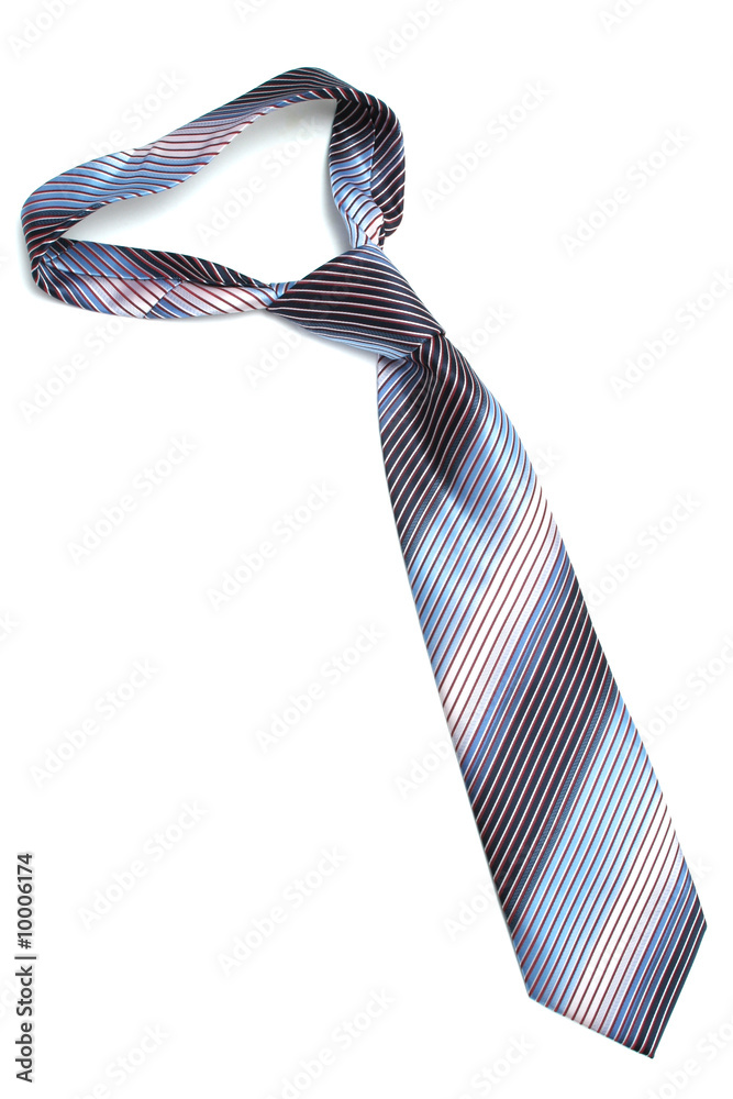 The tie is on a white background The tie is on a white background