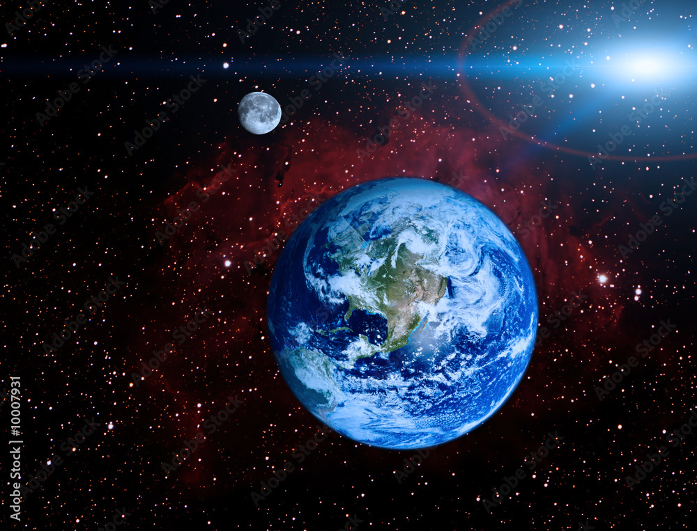 Earth planet in space illustraion