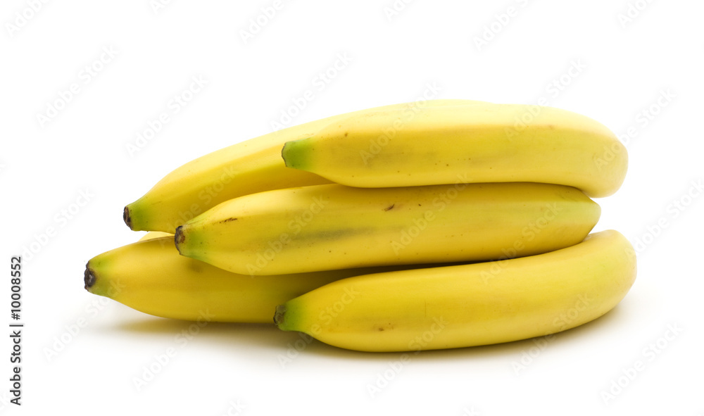 fresh banana on white background