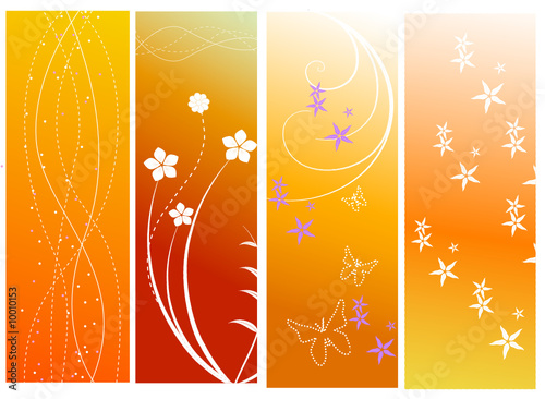 An abstract autumn/fall set of banners vector