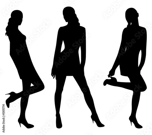 Silhouettes of sexy women