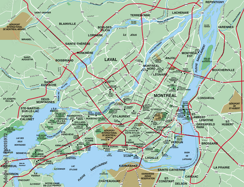 Fototapeta premium Montreal Metro Map