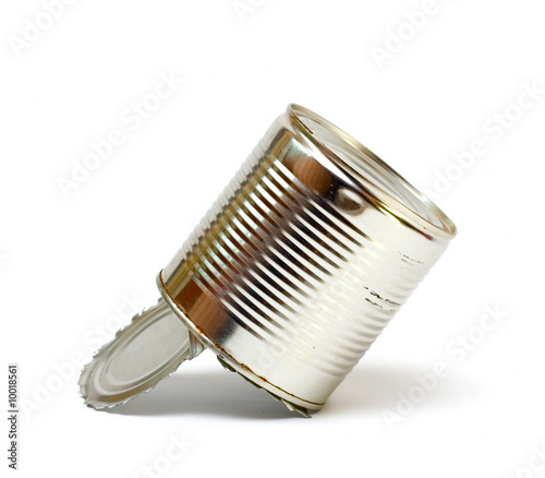 Empty can isolated on white