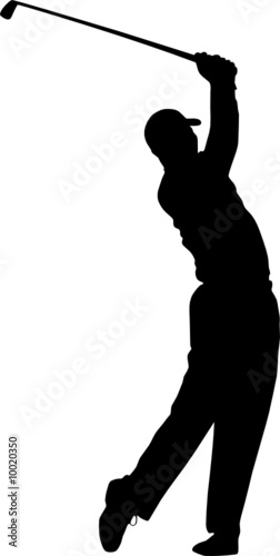 Golf player silhouette vector