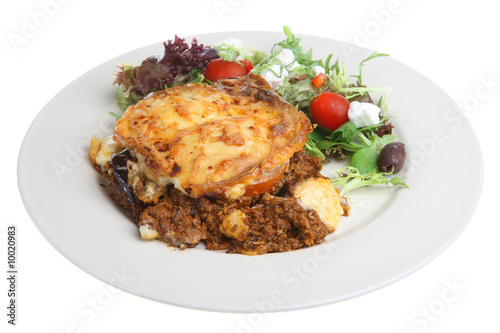 Moussaka with Greek salad © Joe Gough