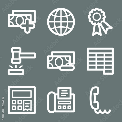 White finance web icons V2 set 2