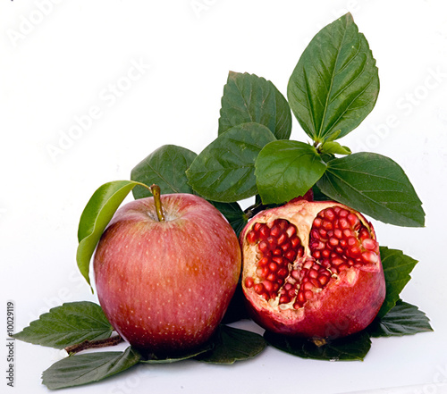 Pomegranate and apple photo