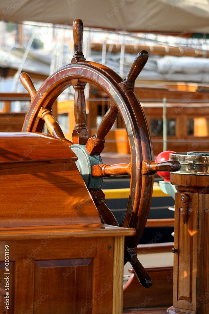 Fototapeta premium Gouvernail, grément régates royales Cannes