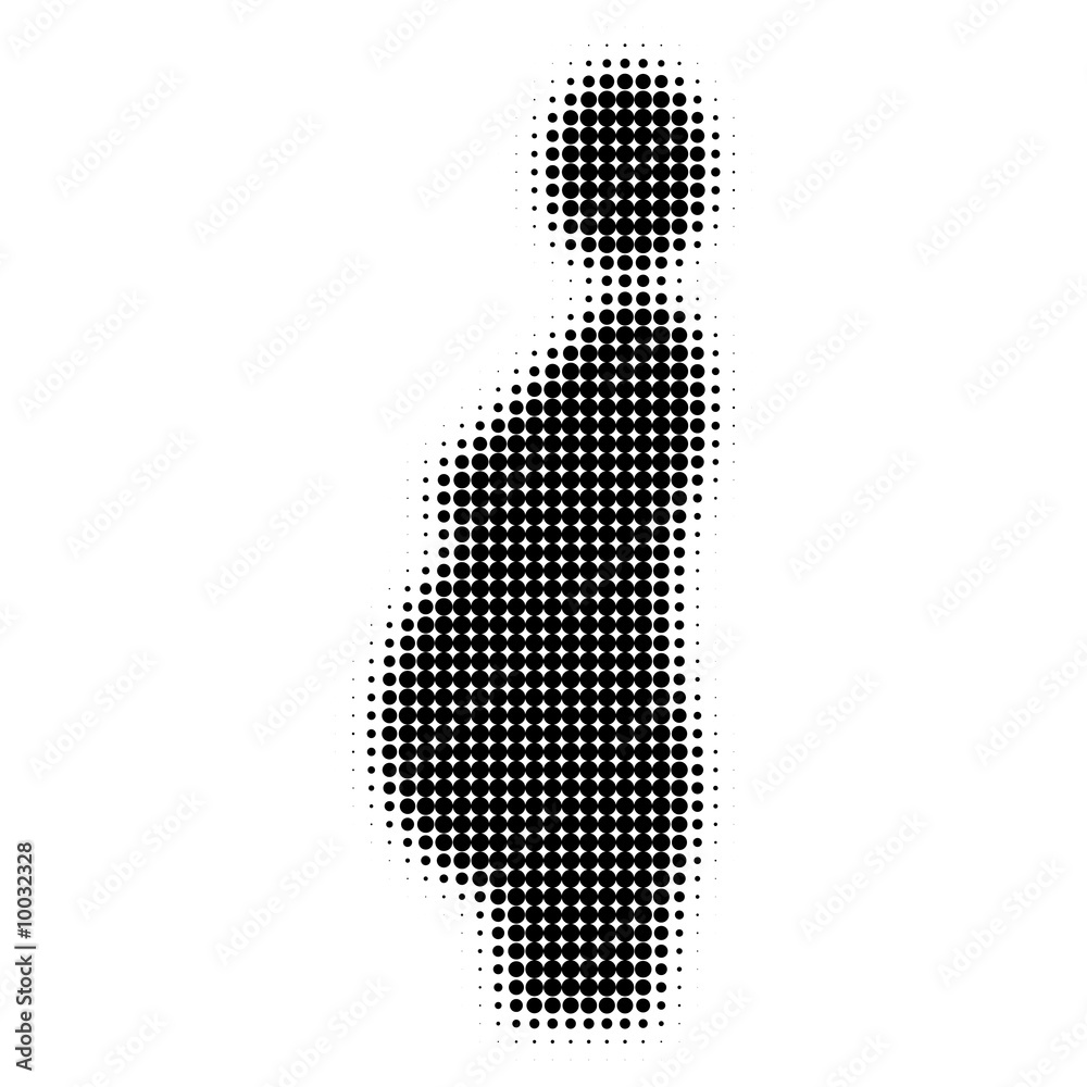 halftone pregnant woman silhouette on white illustration