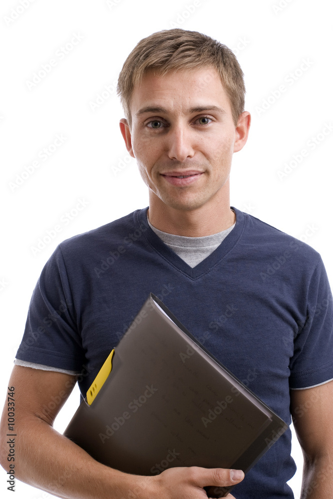 Young casual man posing, isolated over white background Young casual man posing, isolated over white background