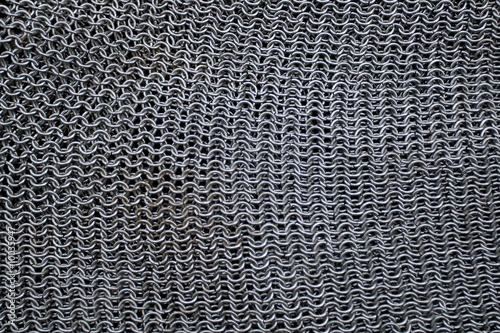Background of medieval armour made from metal rings