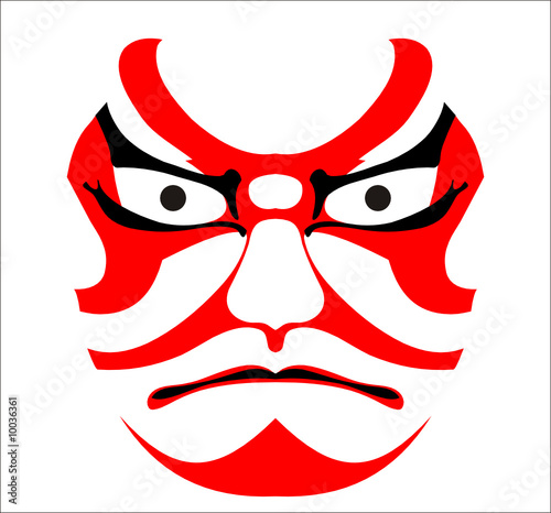 mascara kabuki japón samurai