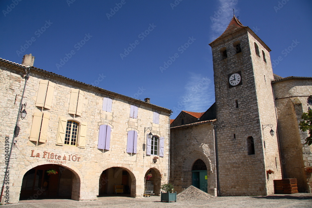 the central place of Lauzerte (France)