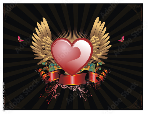 composicion de amor en vector