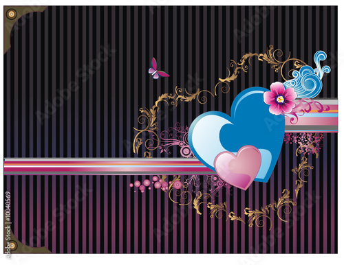 banner de un corazon en vector