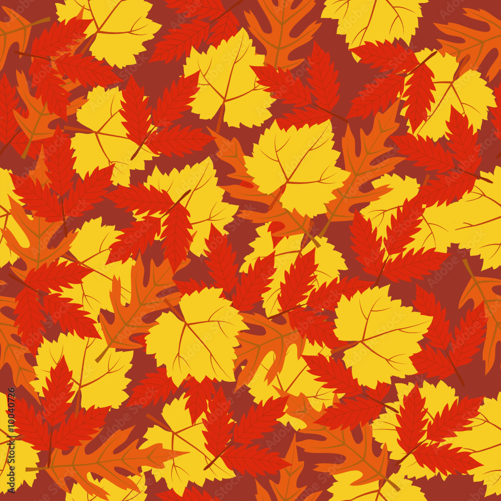 seamless pattern autumn leaves