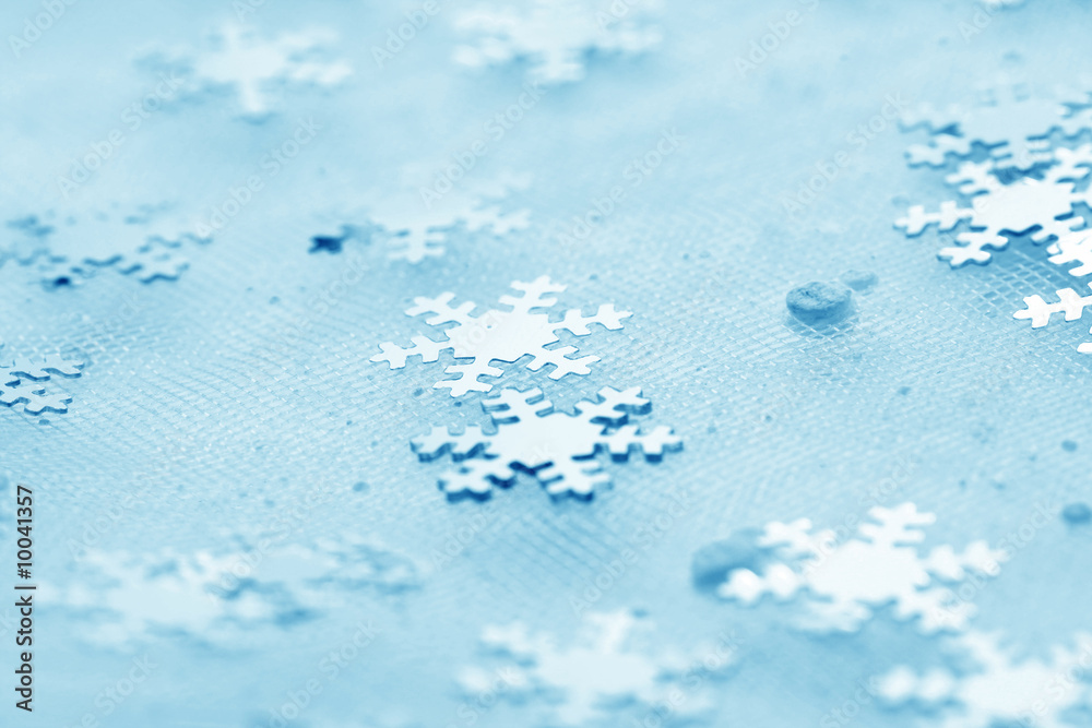 Obraz premium snowflakes macro close up christmas background