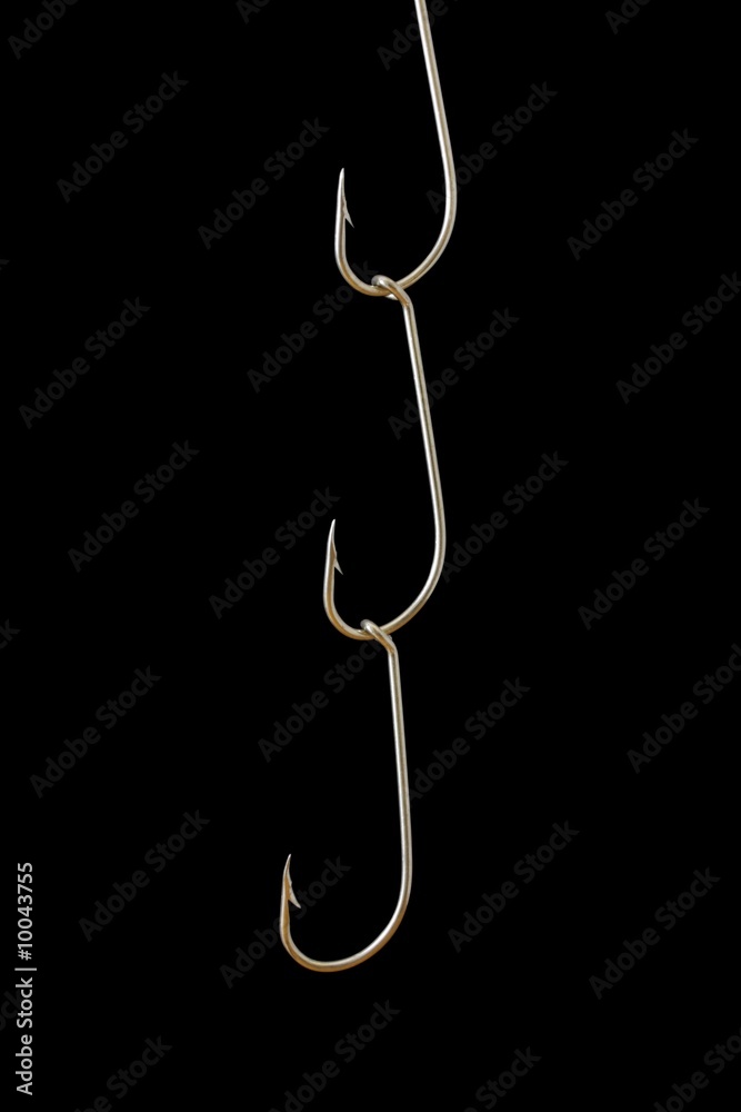 Three ganged fishing hooks Three ganged fishing hooks